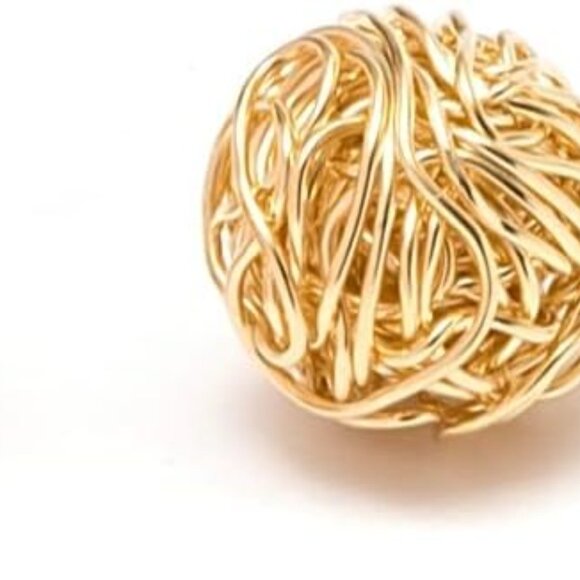 Jewelry - Gold Love Knot Earrings Women Girls 18K Gold-Plated 10mm Woven Studs